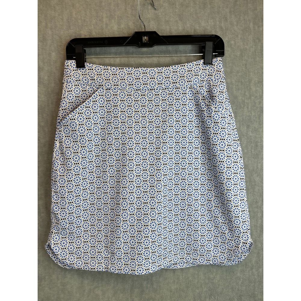 Peter Millar Skort Womens XS Blue Geometric Floral UPF 50+ Golf Tennis